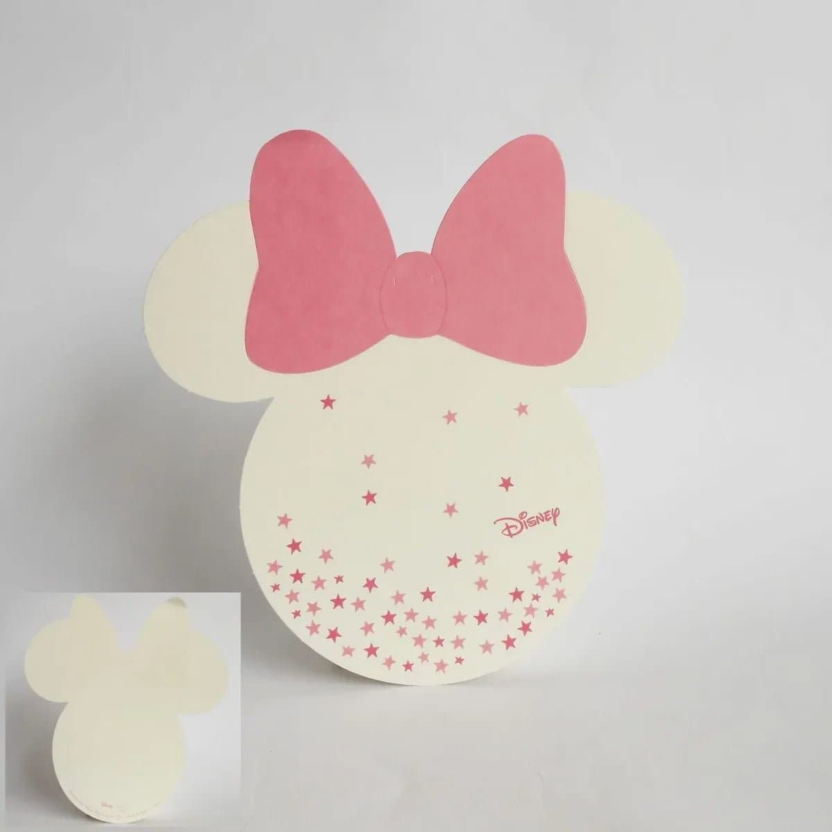 Tag Nascita Bimba Biglietto invito Disney Minnie Stars Rosa - 2