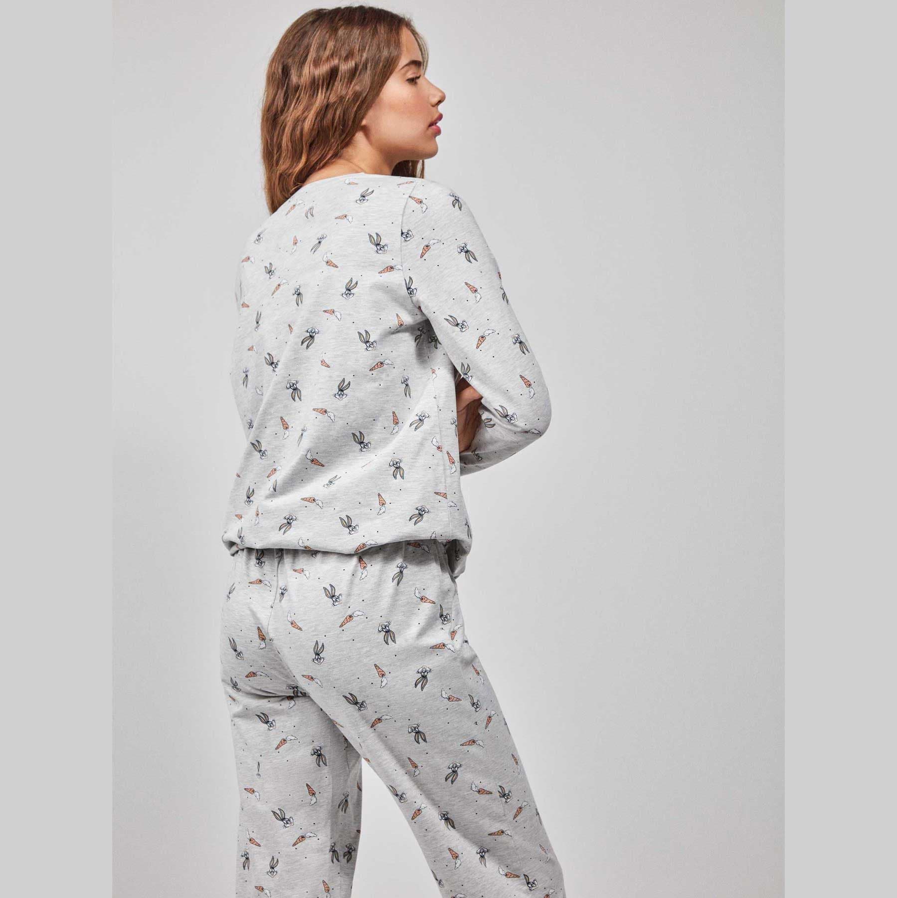 Pigiama Donna Gisela 2/20236S Bugs Bunny in Jersey di Cotone - 4