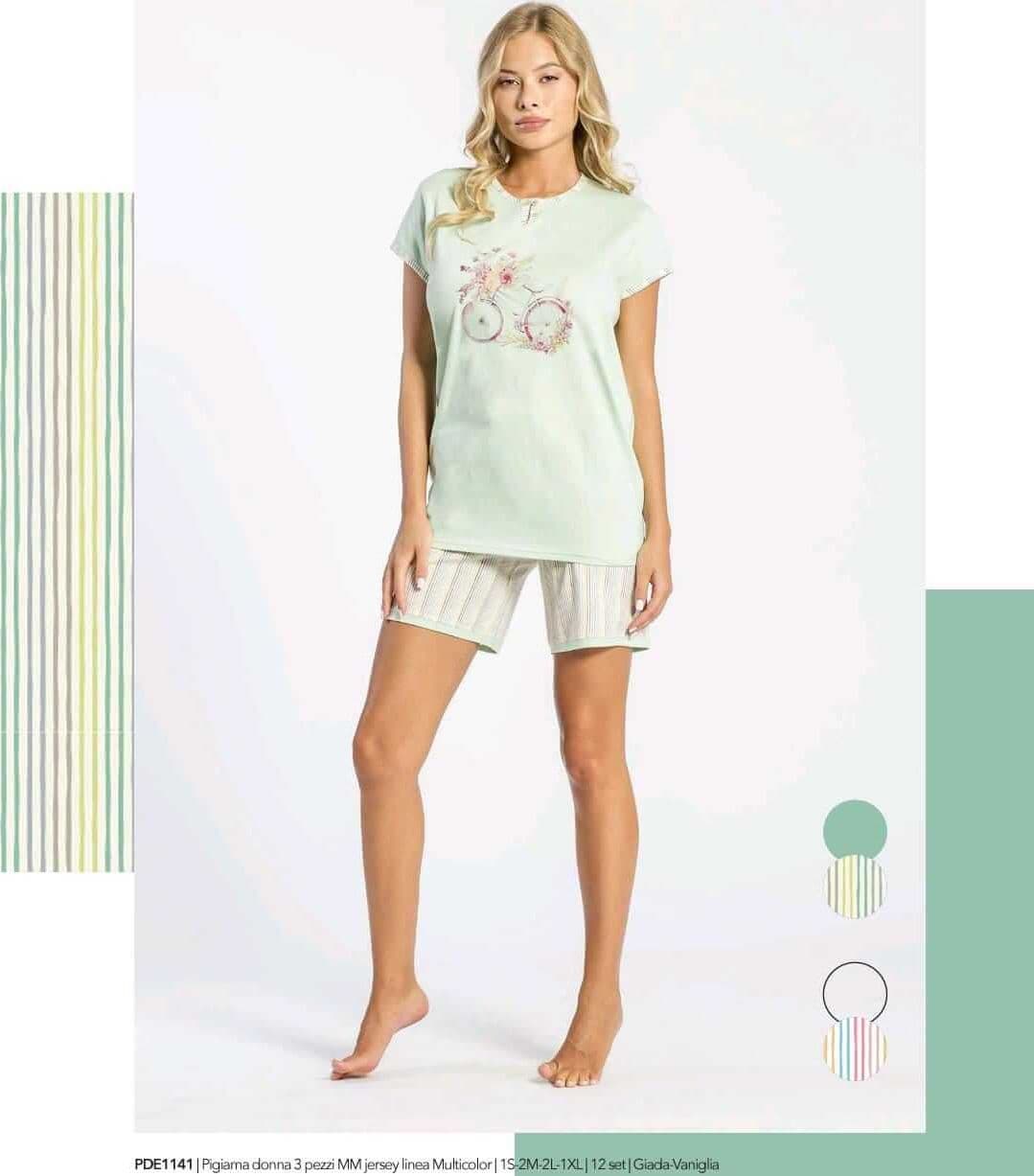 Pigiama Donna Primavera/Estate Milk and Honey – Jersey Multicolor - 2