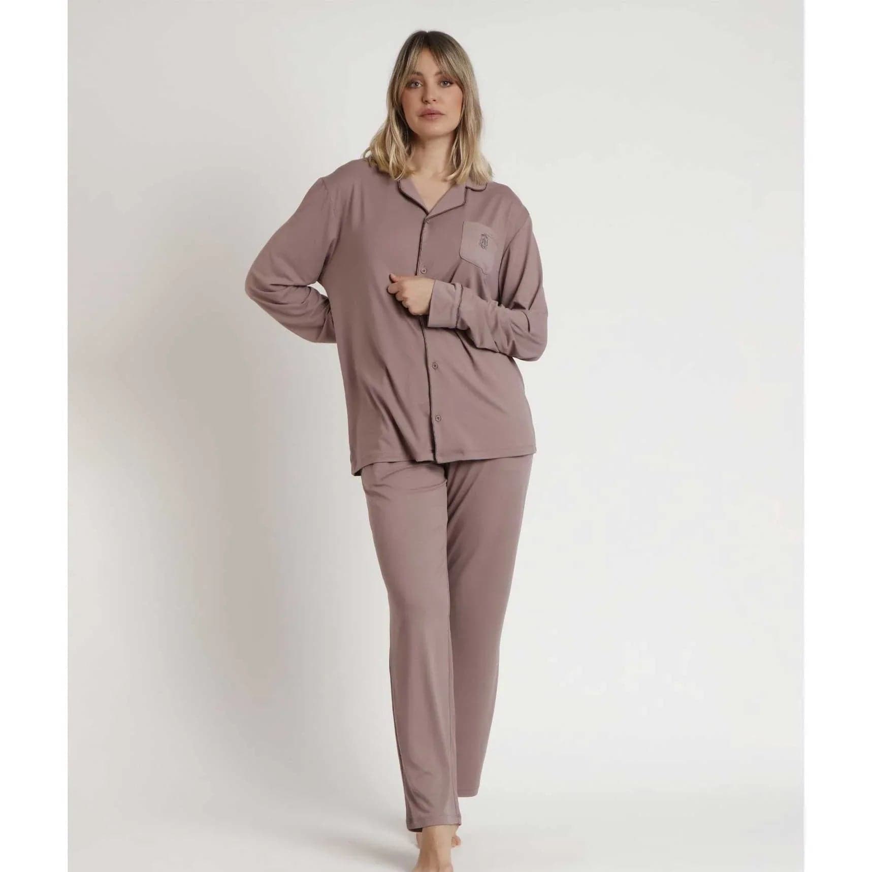 Pigiama Donna Admas Luxury Edizione Limitata con Camicia Aperta e Pantalone Lungo - 9