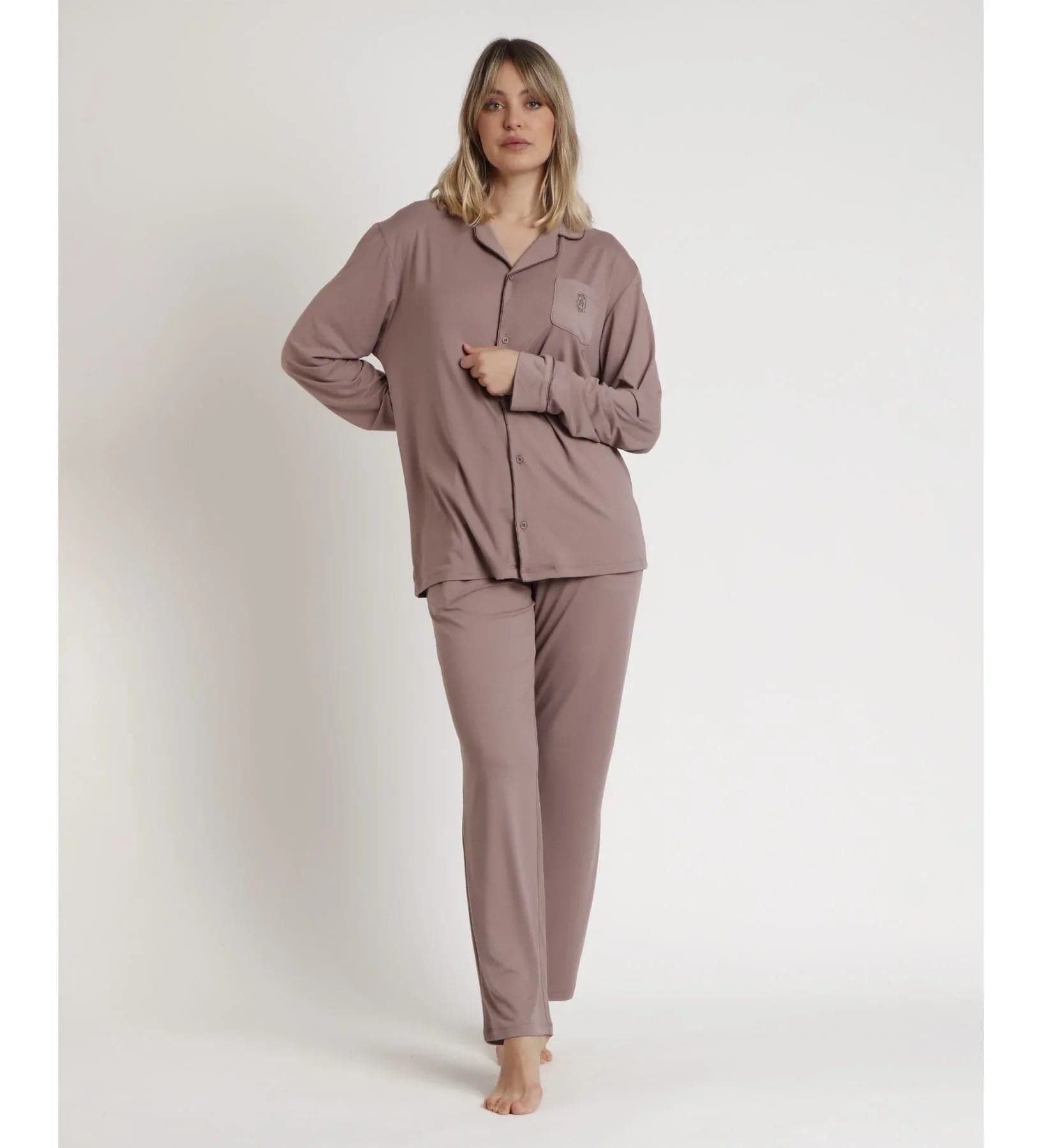 Pigiama Donna Admas Luxury Edizione Limitata con Camicia Aperta e Pantalone Lungo - 10