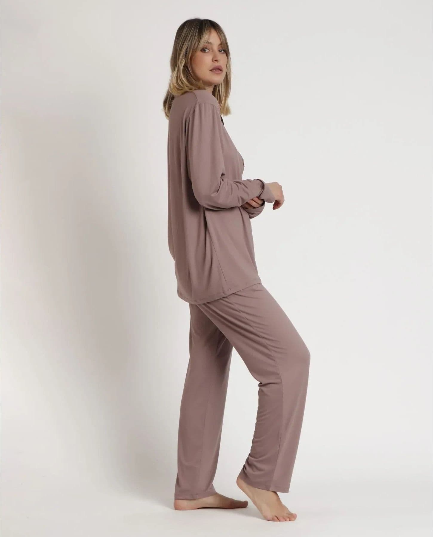 Pigiama Donna Admas Luxury Edizione Limitata con Camicia Aperta e Pantalone Lungo - 5