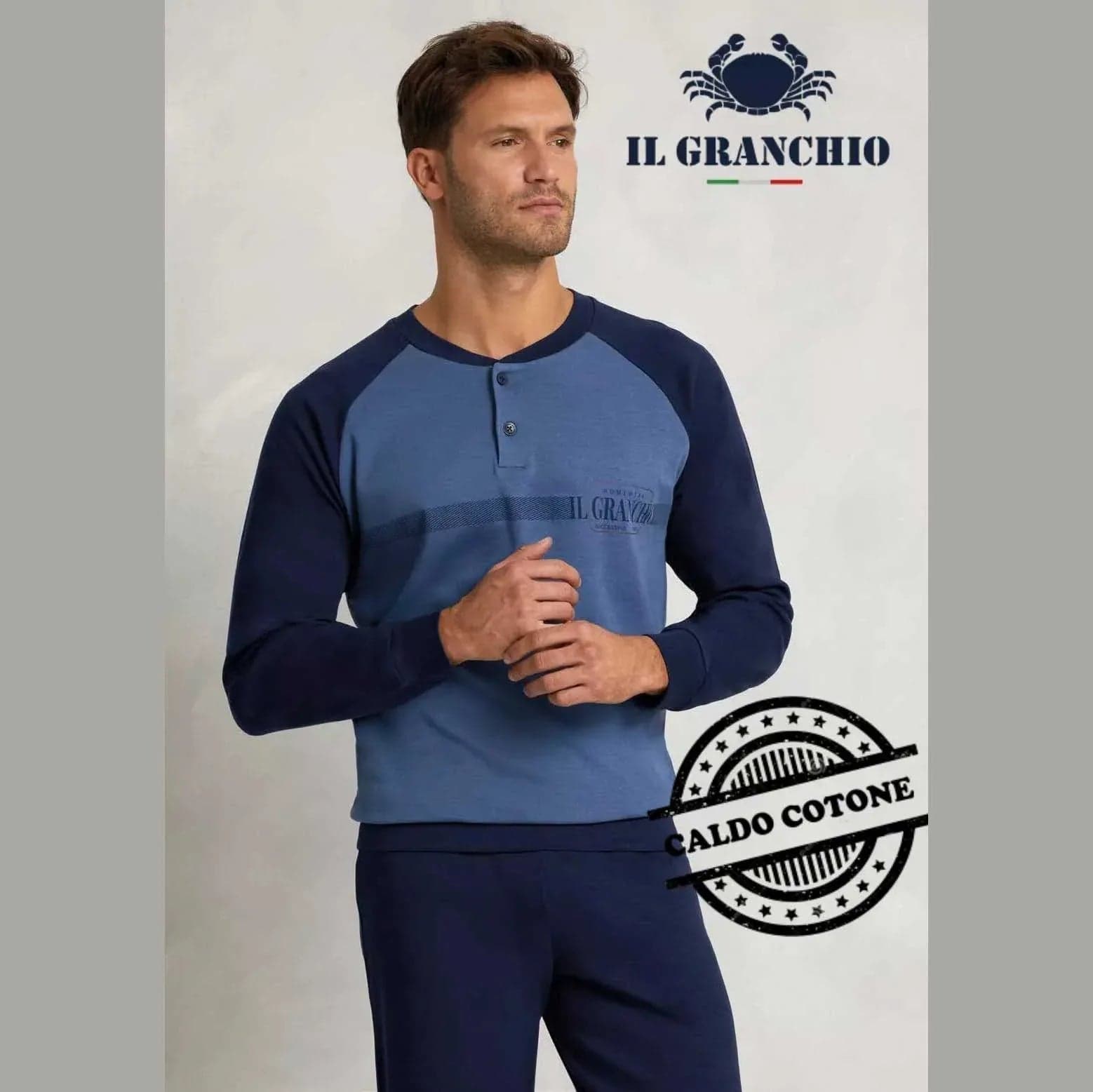 Pigiama Autunno/Inverno Uomo Il Granchio GP2071 Cotone interlock - 3