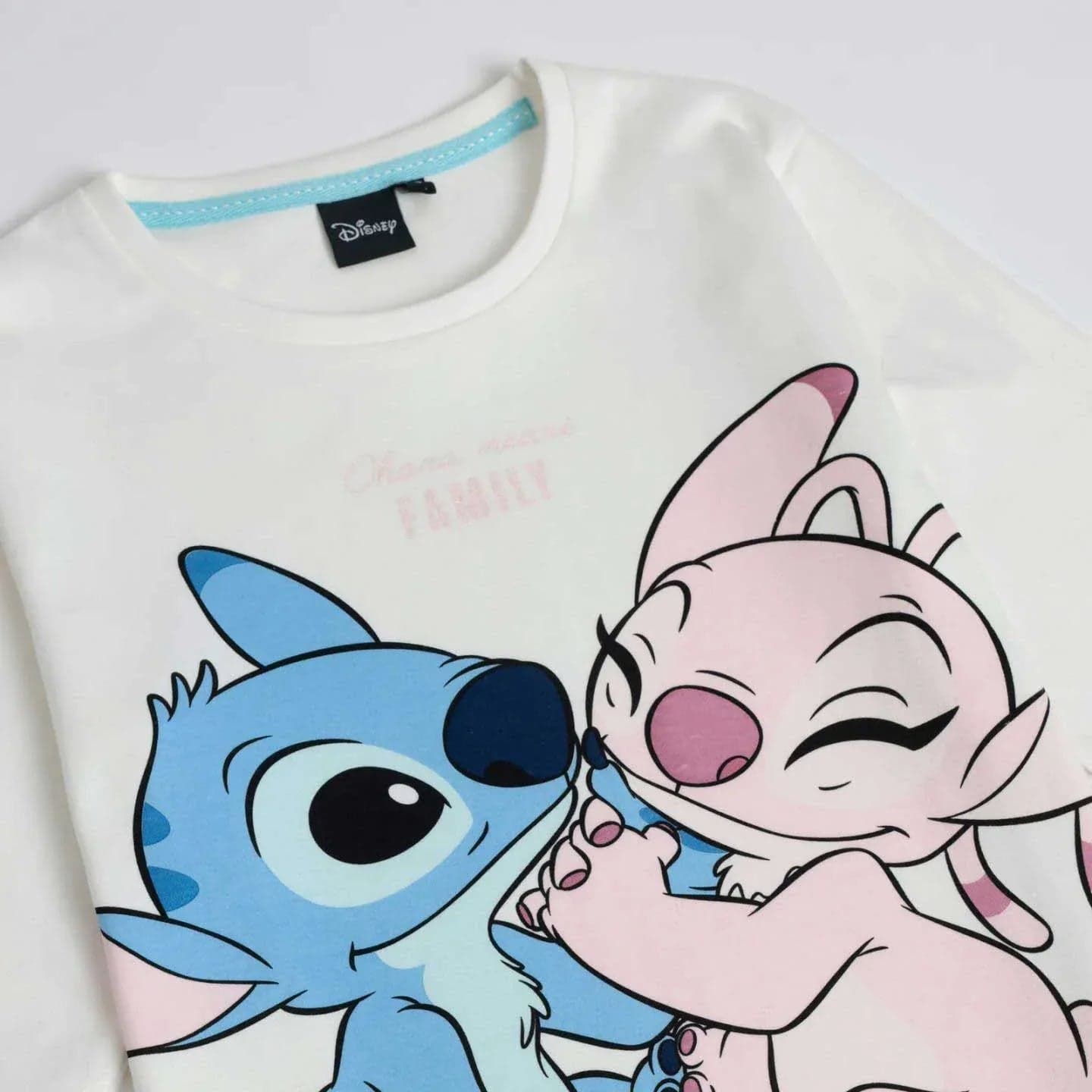 Pigiama Bimba Disney Stitch e Angel 62249 in 100% Cotone con Manica Lunga - 3
