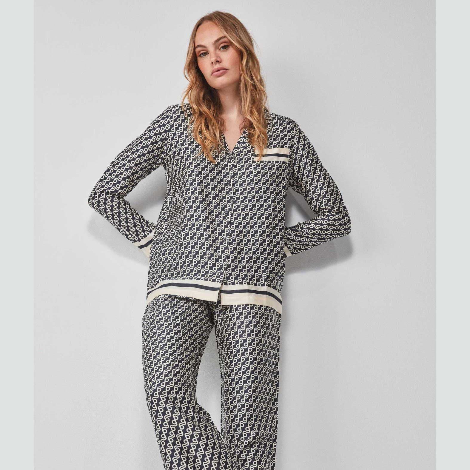 Pigiama Donna Gisela 2/20183S in Raso con Camicia e Pantaloni Lunghi - 3