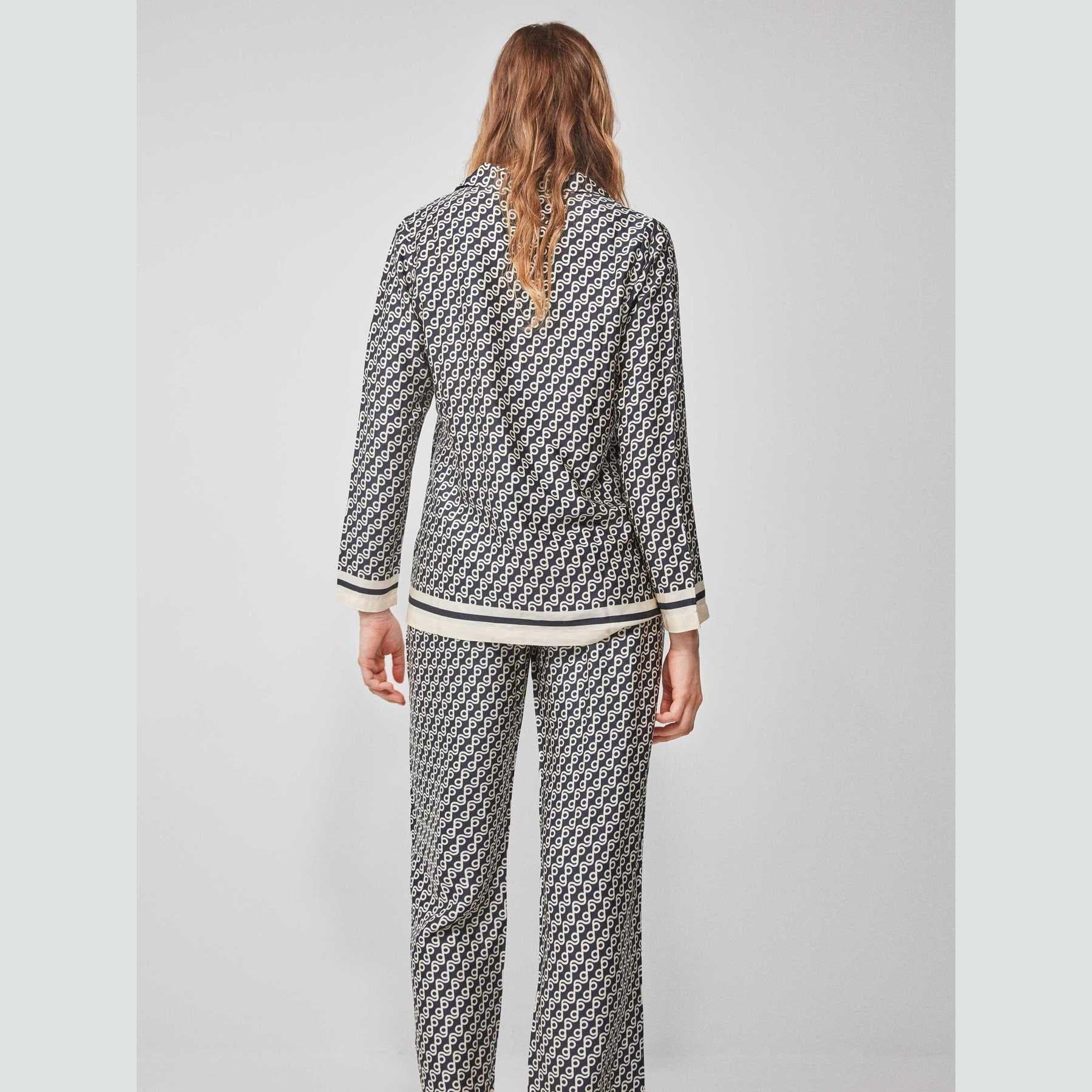 Pigiama Donna Gisela 2/20183S in Raso con Camicia e Pantaloni Lunghi - 4