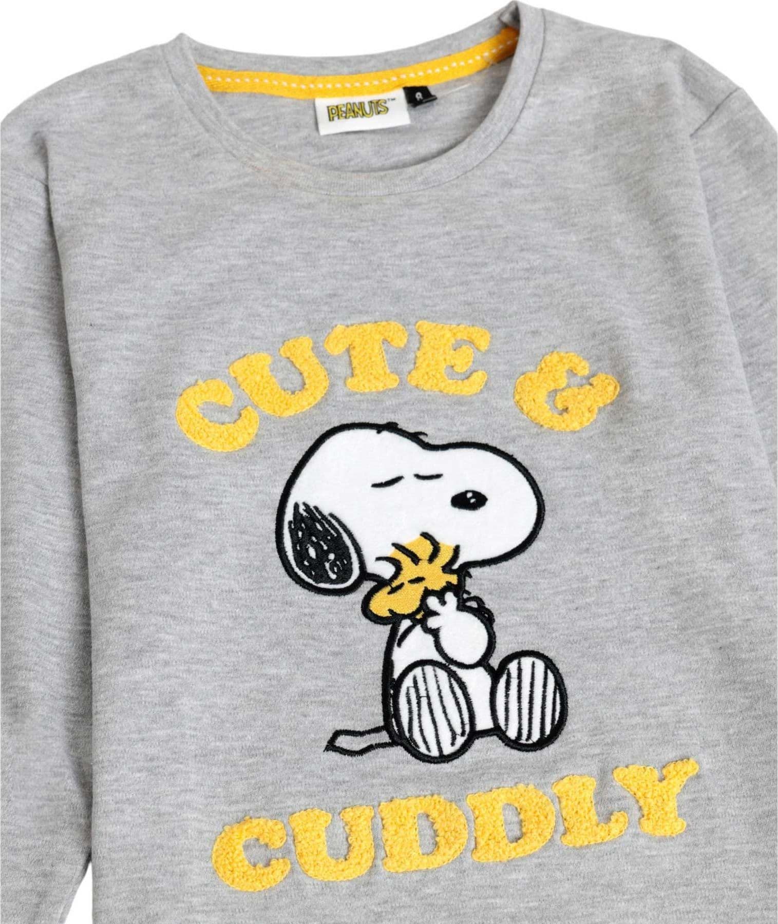 Pigiama Bimba Peanuts 62455 in Caldo Cotone con Manica Lunga e Pantalone Lungo - 3