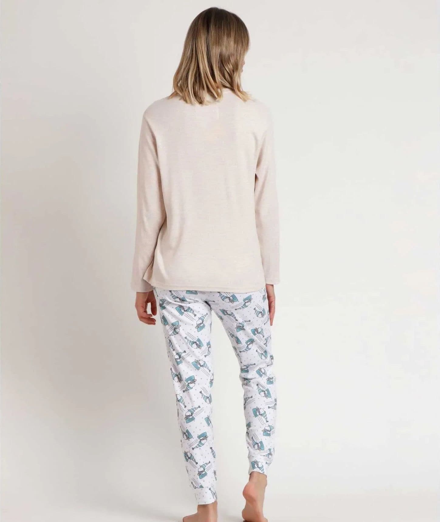 Pigiama Bimba Peanuts 62456 Let It Snow in Cotone con Manica Lunga e Pantalone Lungo - 2
