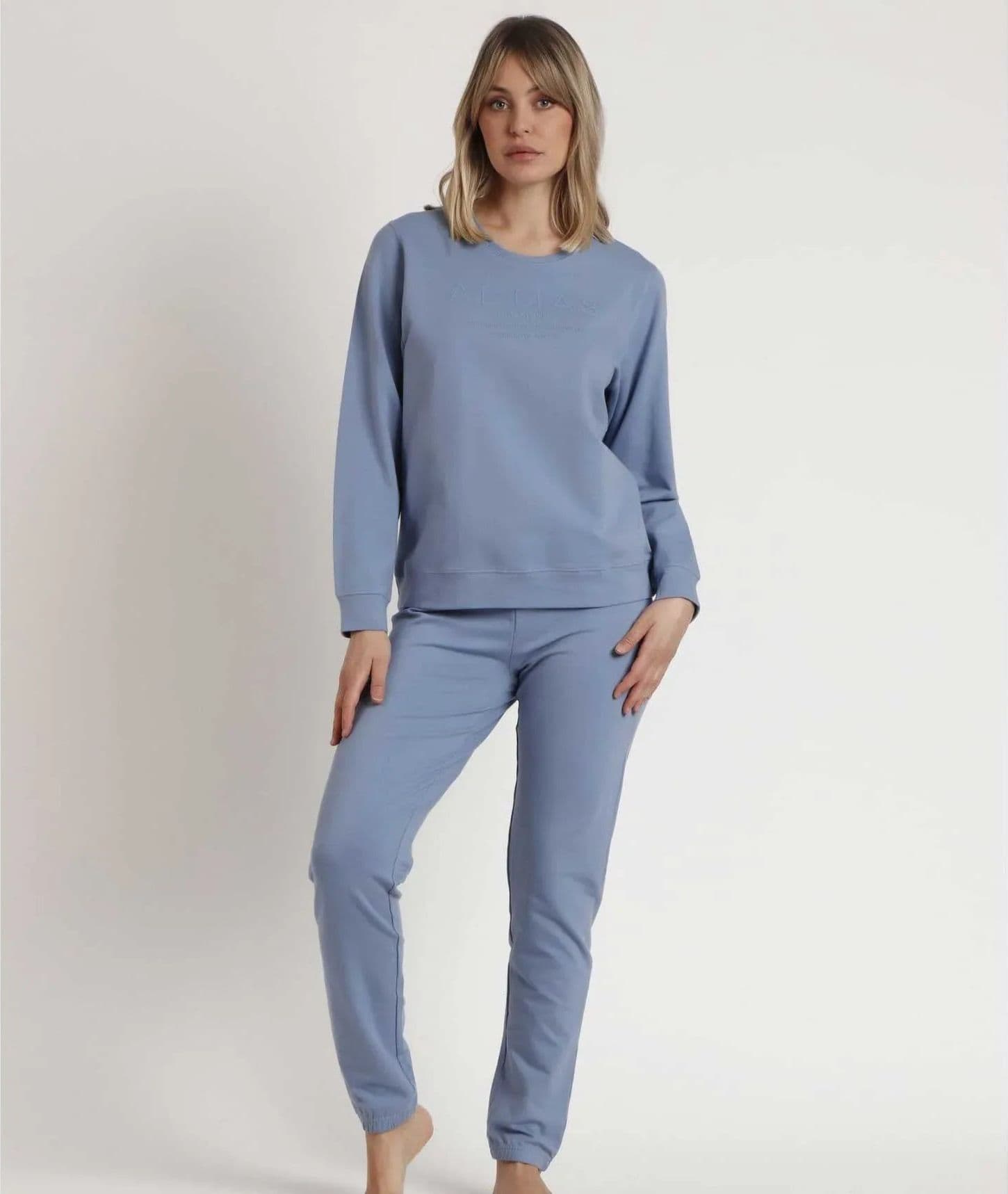 Pigiama Donna Admas 62900 Home Comfort Collection in Cotone con Manica Lunga - 2