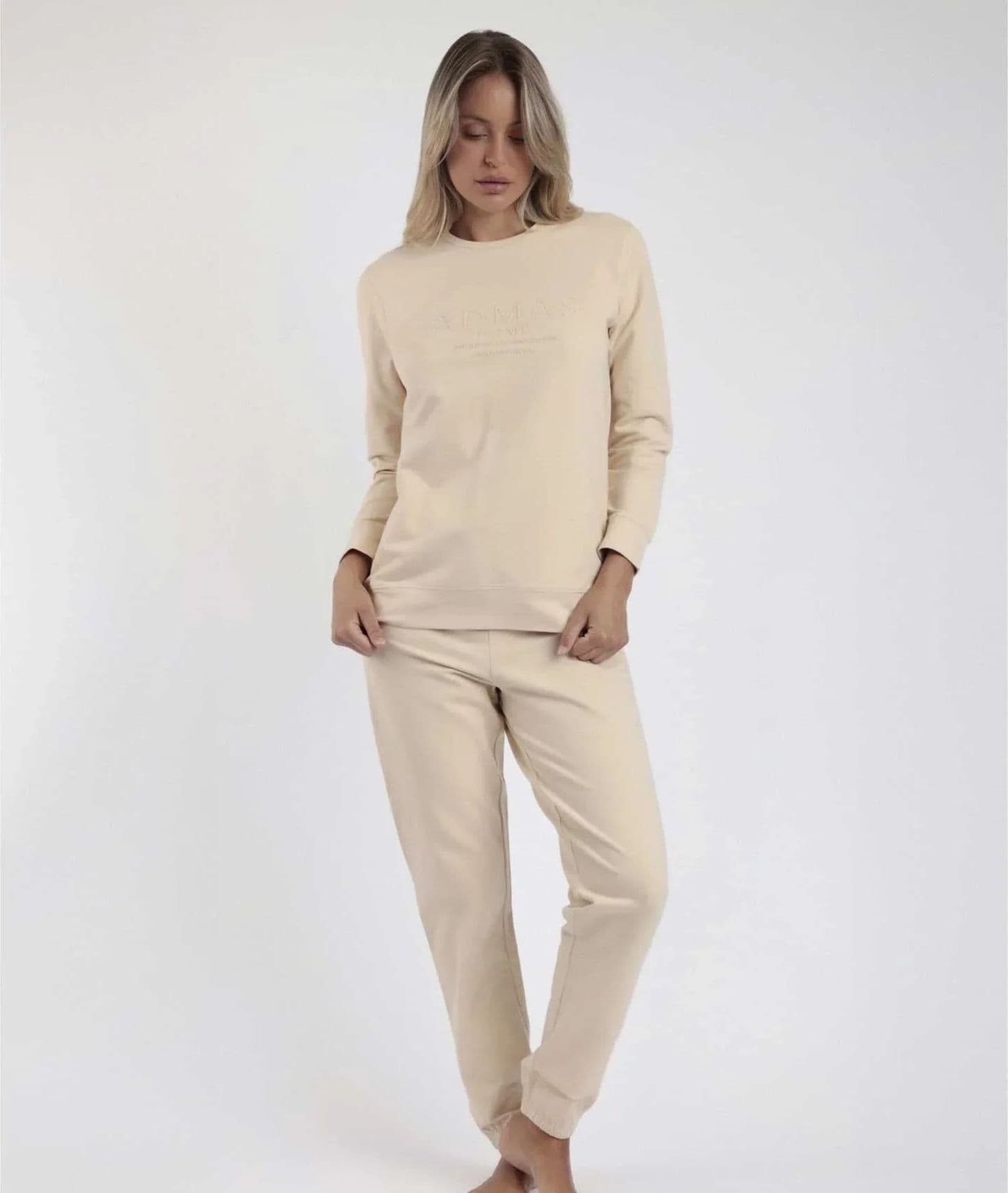 Pigiama Donna Admas 62900 Home Comfort Collection in Cotone con Manica Lunga - 4