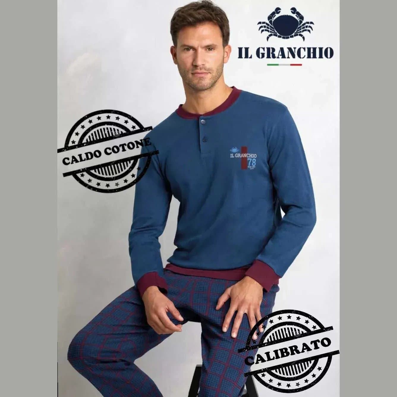 Pigiama Autunno/Inverno Uomo Il Granchio GP2070 Cotone interlock - 2