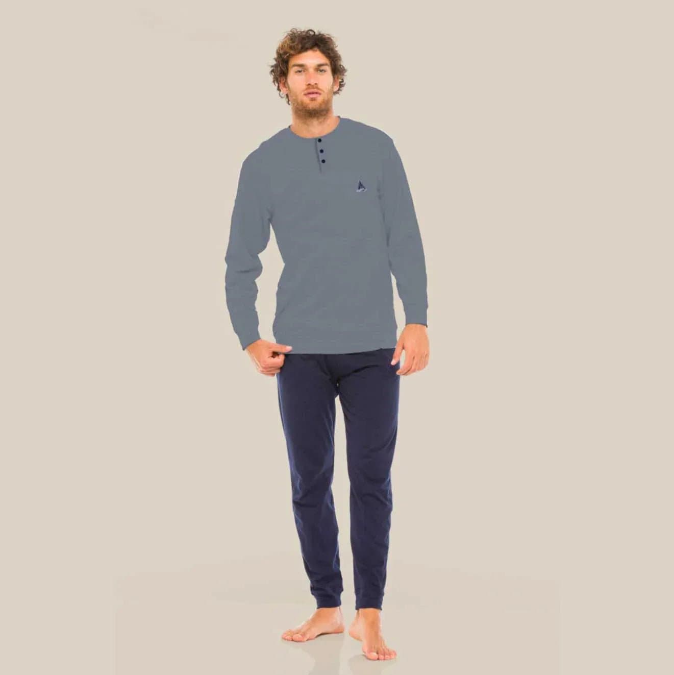 Pigiama Autunno/Inverno Uomo Milk And Honey Sail Boat Cotone - 3
