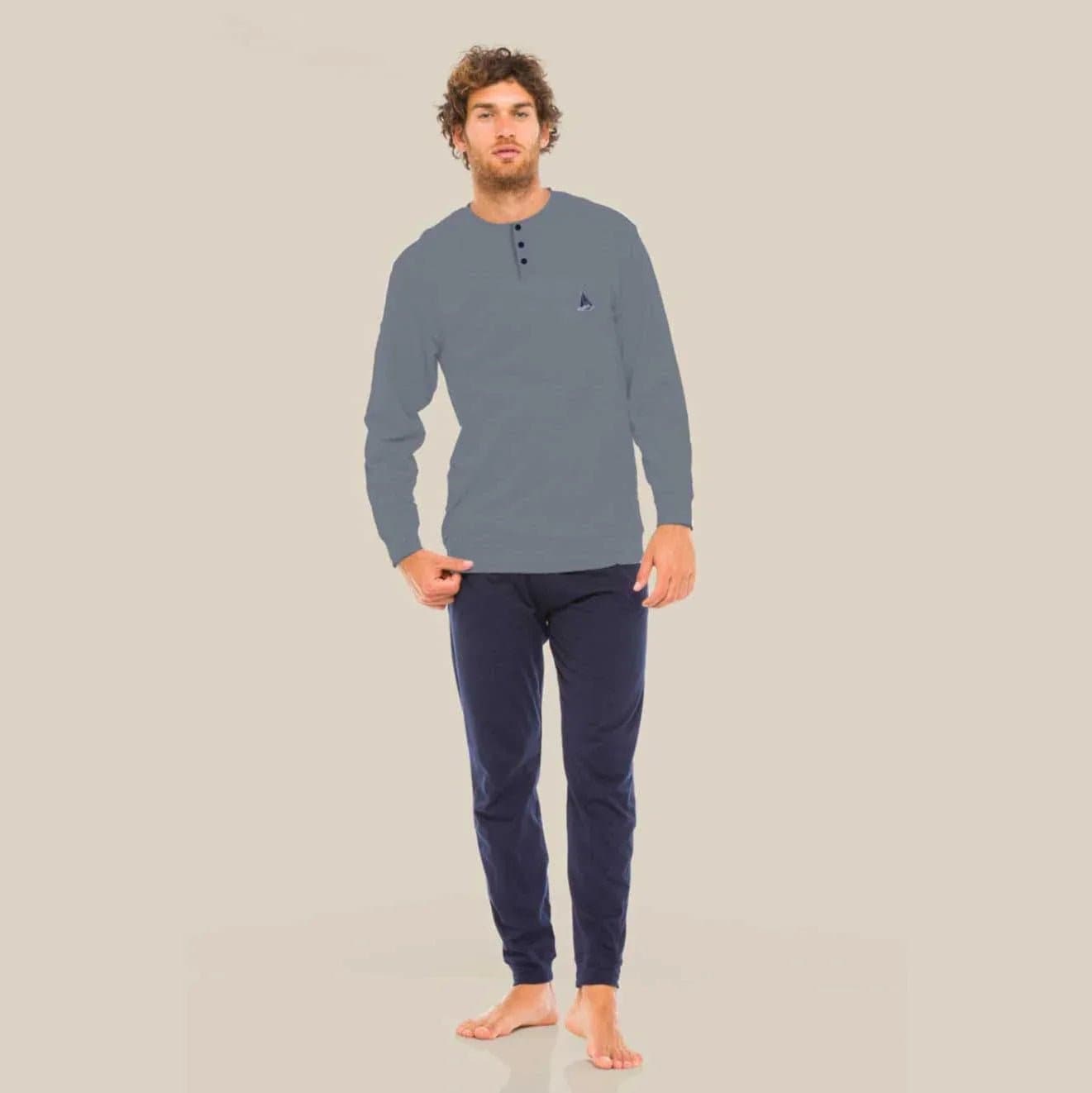 Pigiama Autunno/Inverno Uomo Milk And Honey Sail Boat Cotone