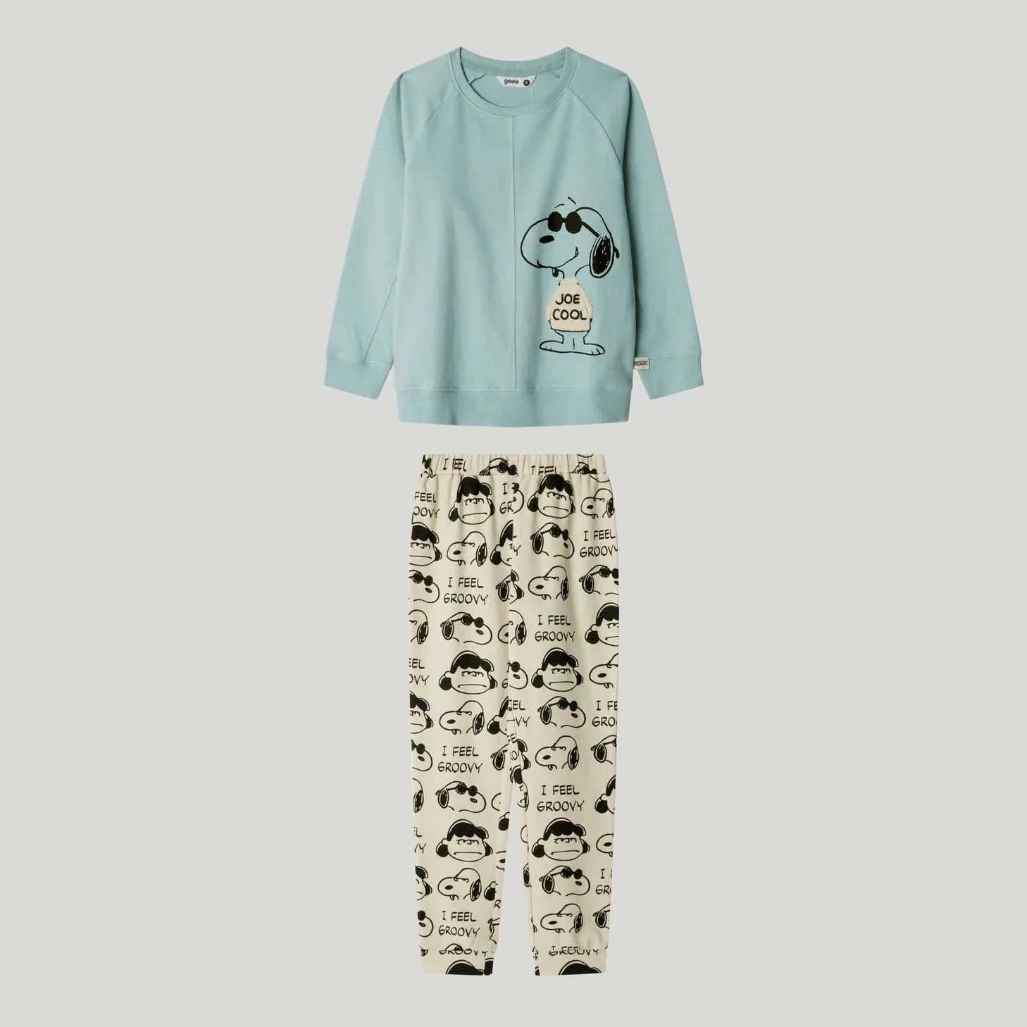 Pigiama Bimbo Bimba Gisela 2/20226S Snoopy Family Time in Cotone