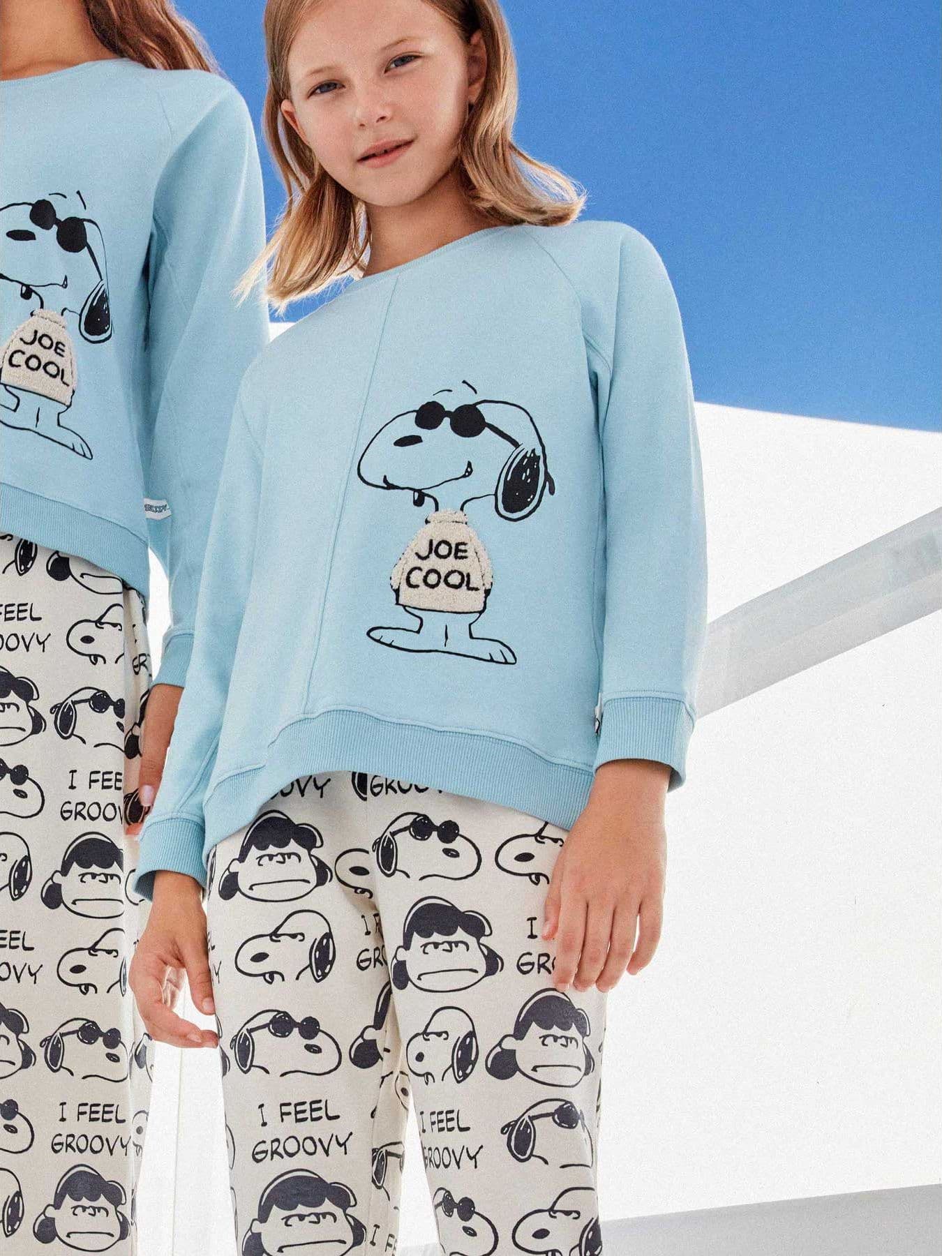 Pigiama Bimbo Bimba Gisela 2/20226S Snoopy Family Time in Cotone - 2