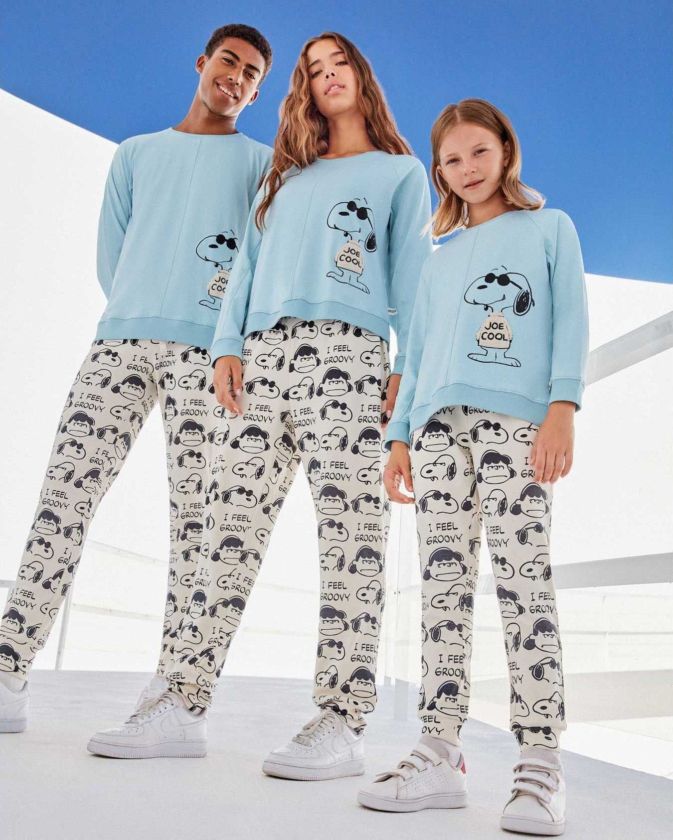 Pigiama Bimbo Bimba Gisela 2/20226S Snoopy Family Time in Cotone - 3