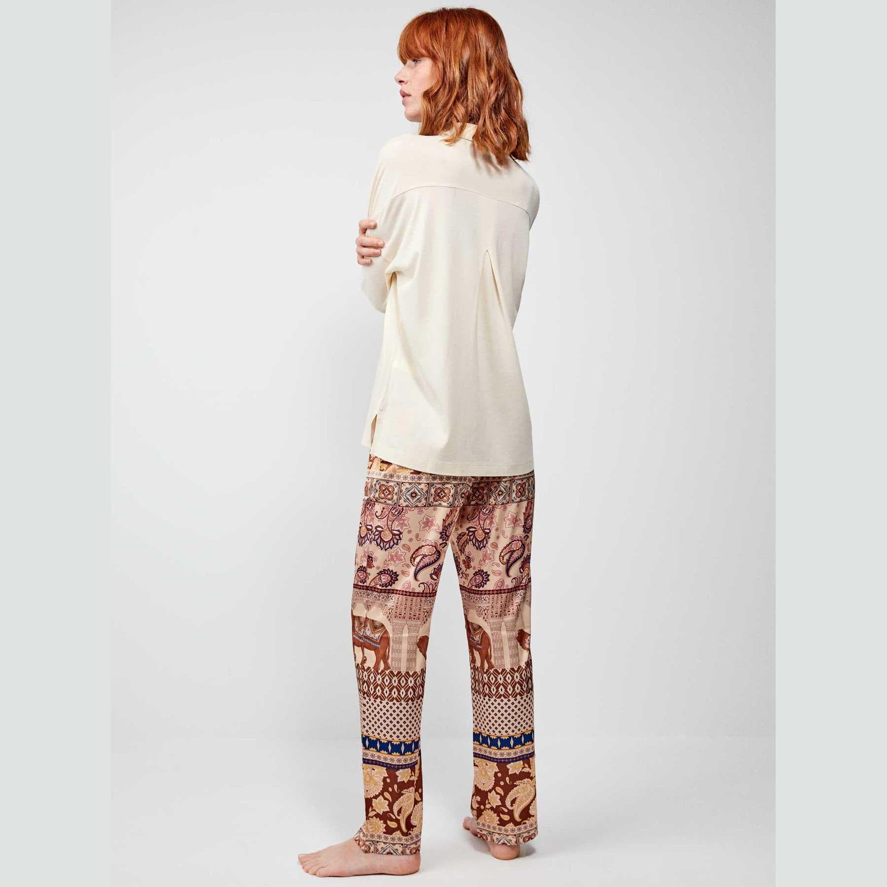 Pigiama Donna Gisela 2/20176S Camicia in Jersey e Pantaloni in Raso - 4