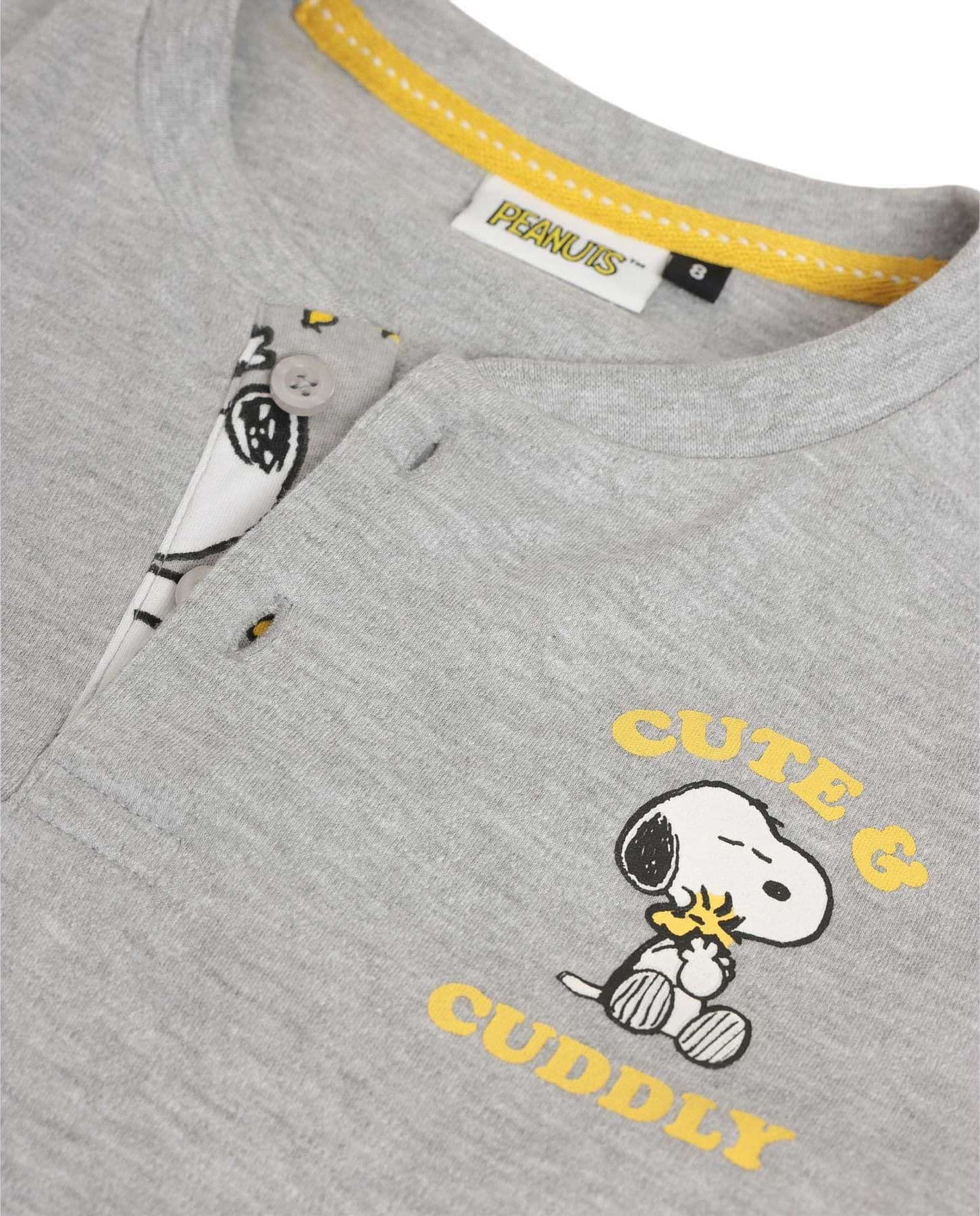 Pigiama Bimbo Peanuts 62458 in Caldo Cotone con Manica Lunga e Pantalone Lungo - 3