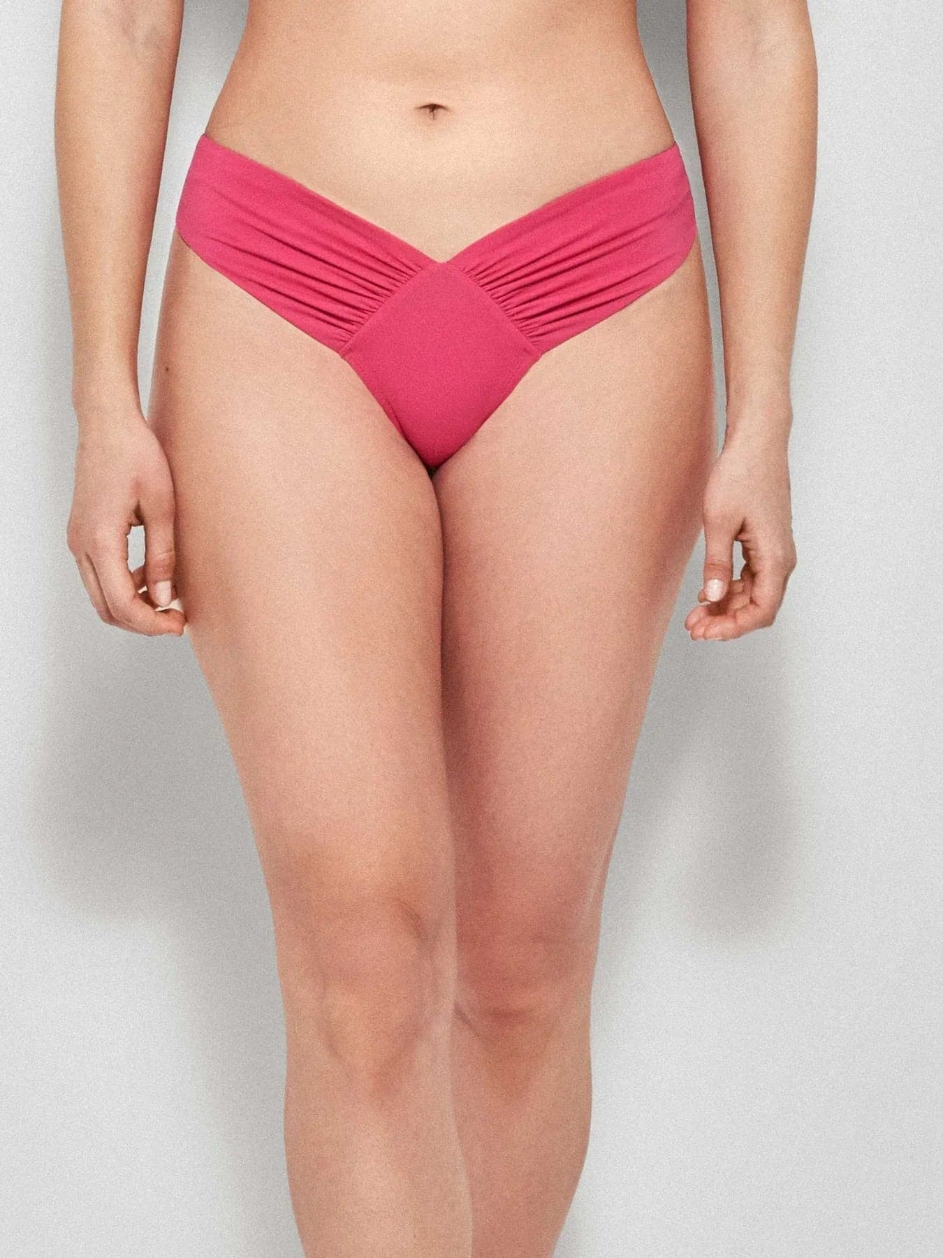 Bikini Donna Gisela Fucsia con Top Push Up e Slip Brasiliano a V - 3