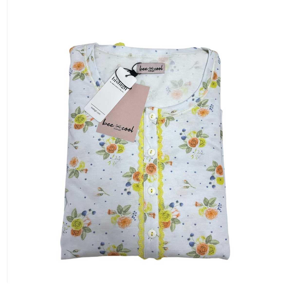 Pigiama Donna Bisbigli BO774366 Bee Cool Autunno/Inverno Serafino 100% Cotone - 4