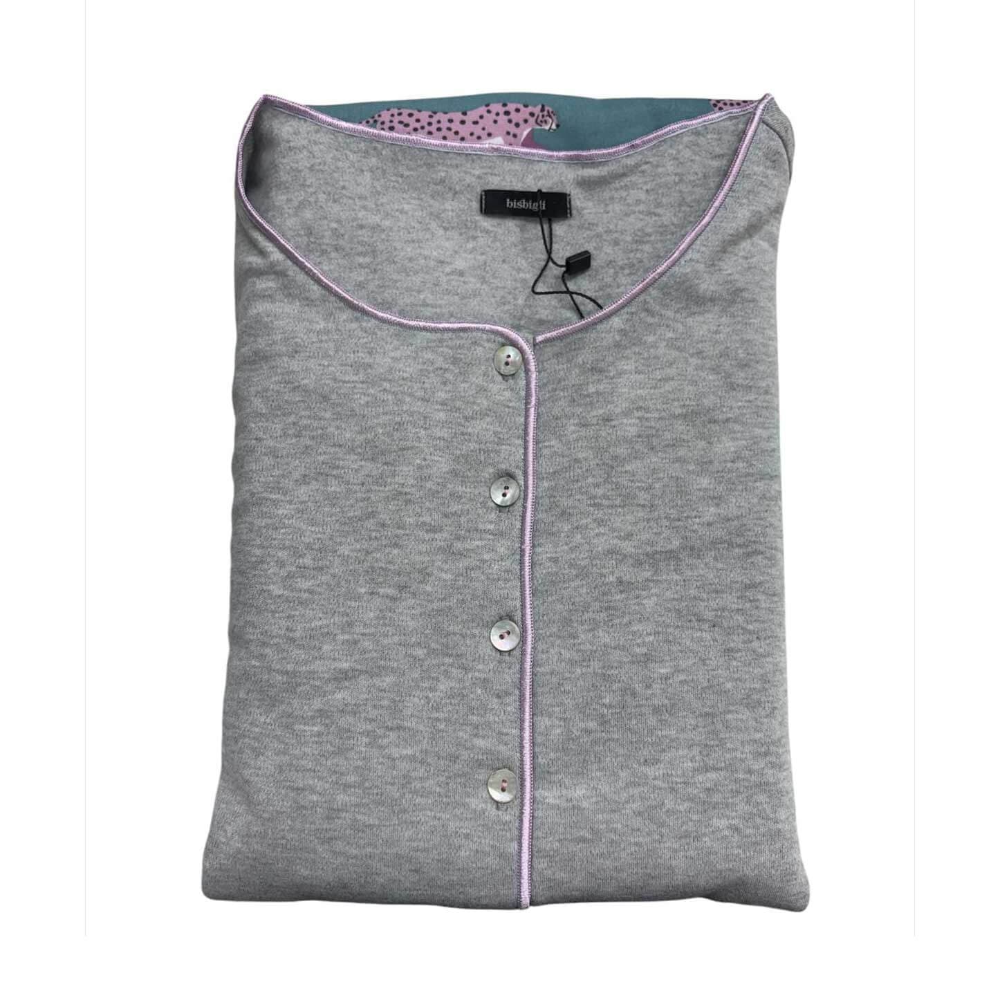 Pigiama Donna Autunno/Inverno Bisbigli BQ292140 – Serafino Interlock Stampato Manica e Pantalone Lungo - 2