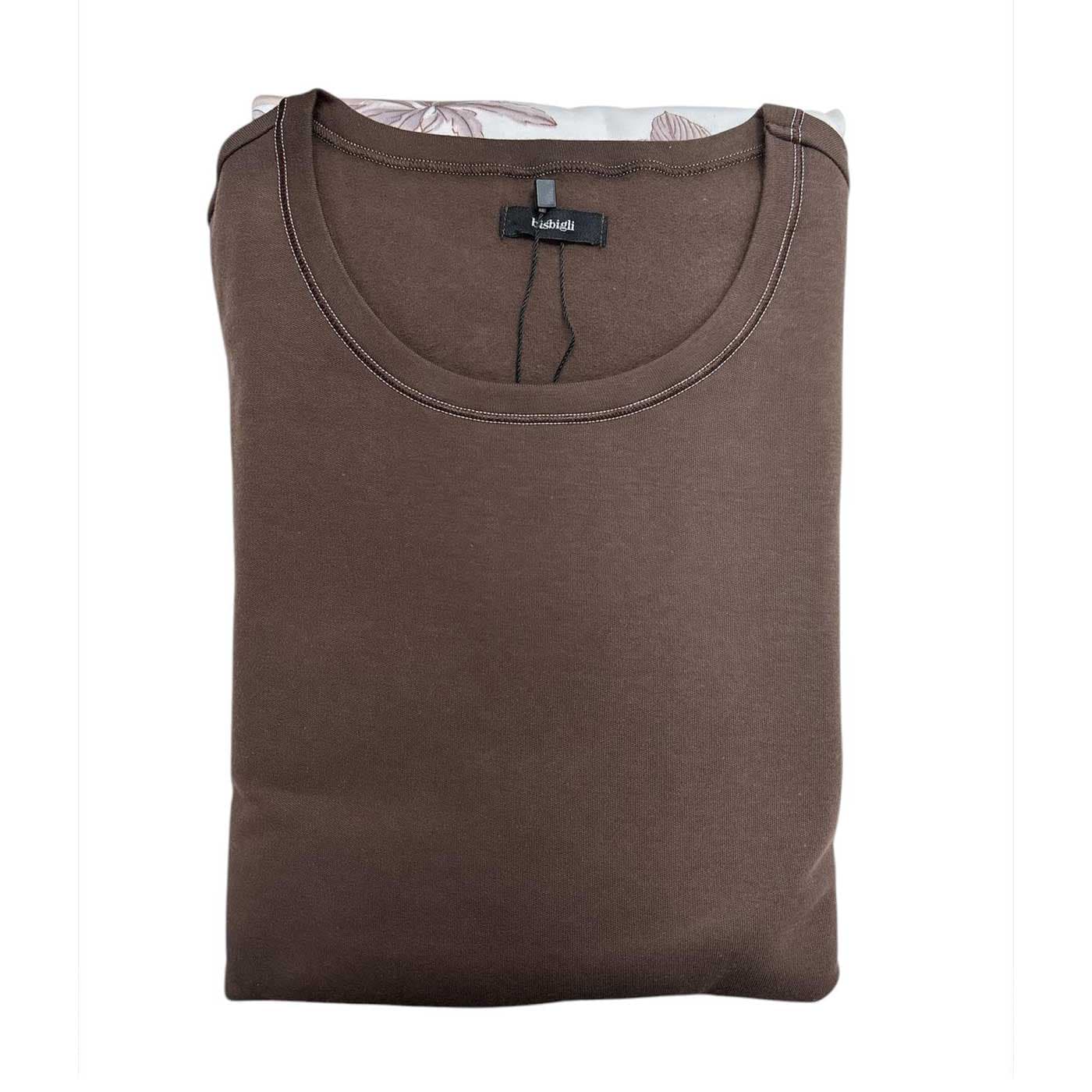 Pigiama Donna Autunno/Inverno Bisbigli BQ292114 – Girocollo Interlock Stampato Manica e Pantalone Lungo - 2