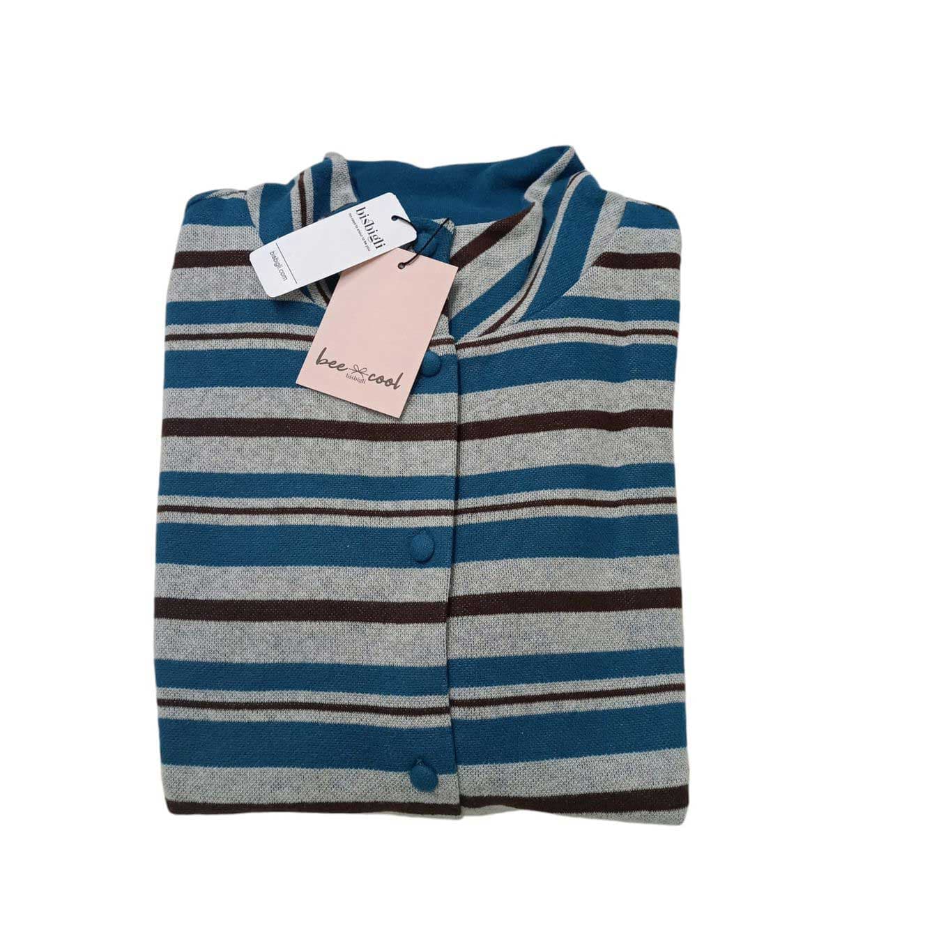 Pigiama Donna Bisbigli BO377762 Bee Cool Autunno/Inverno Aperto con Collo - 2