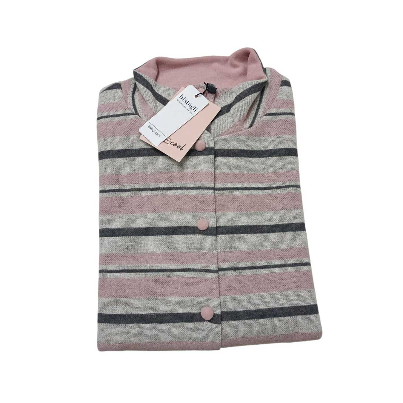 Pigiama Donna Bisbigli BO377762 Bee Cool Autunno/Inverno Aperto con Collo - 4