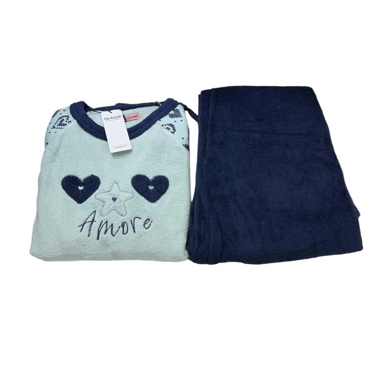 Pigiama Donna Bisbigli BN388557 Serie Come Amore Coral con Manica Lunga - 6