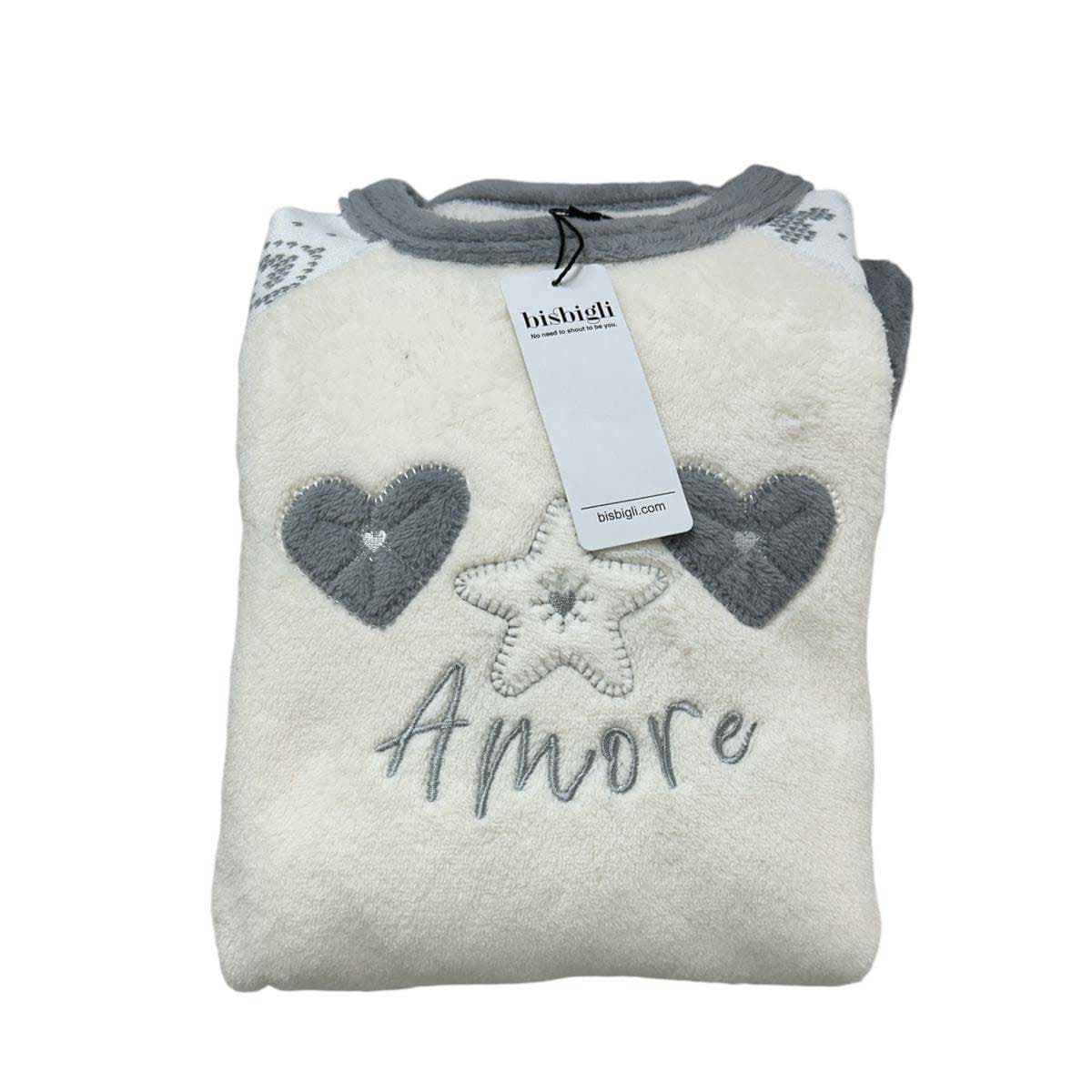 Pigiama Donna Bisbigli BN388557 Serie Come Amore Coral con Manica Lunga - 4