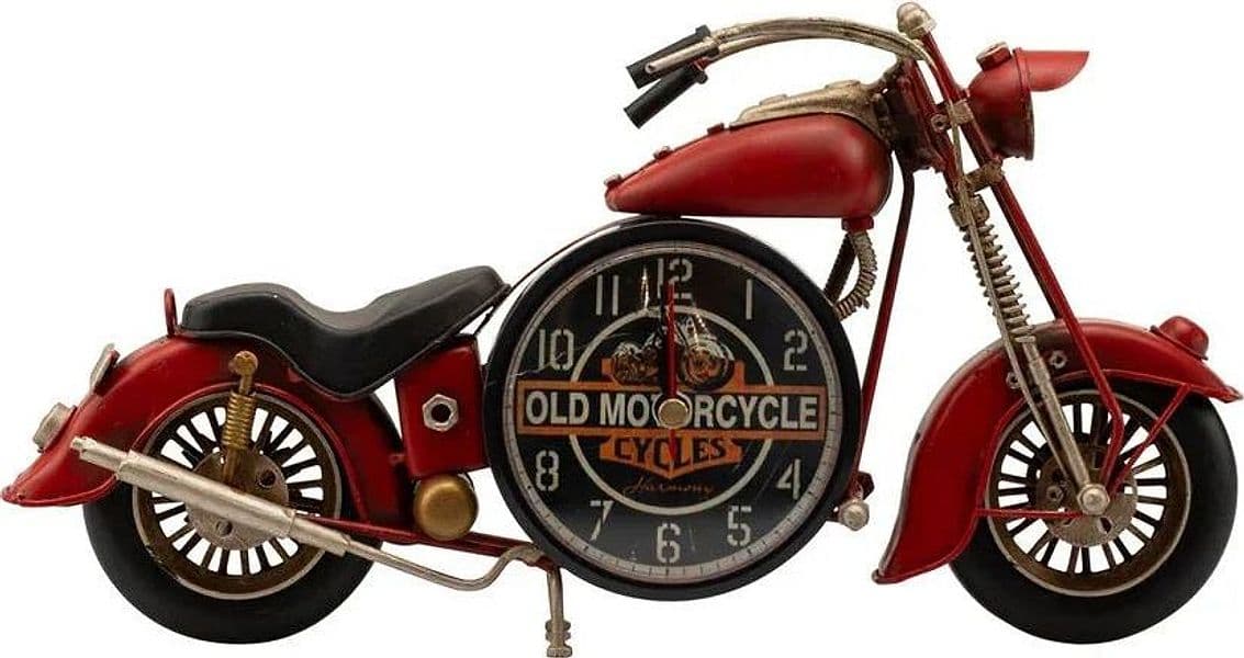 Moto Harmony Sveglietta moto metallo rossa  Porcellana