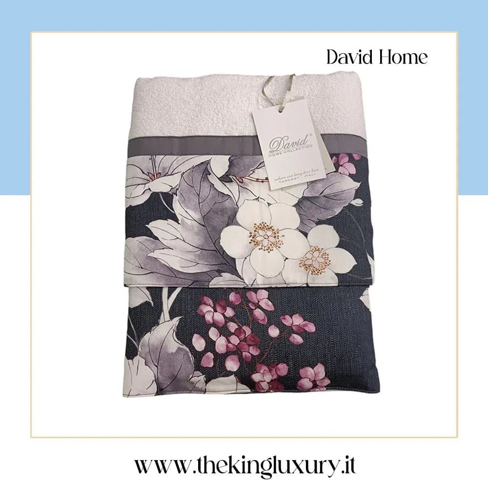 Set Asciugamani 1+1 David Flowers  Spugna di Cotone - 21