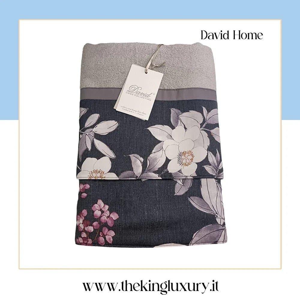 Set Asciugamani 1+1 David Flowers  Spugna di Cotone - 16