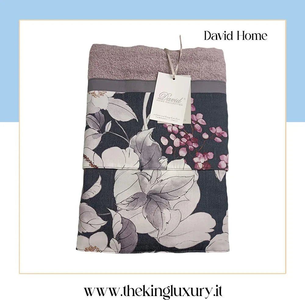 Set Asciugamani 1+1 David Flowers  Spugna di Cotone - 7