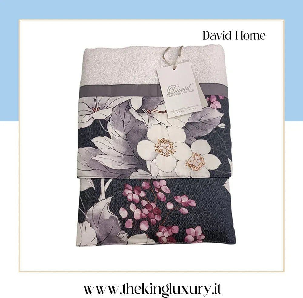 Set Asciugamani 1+1 David Flowers  Spugna di Cotone - 9