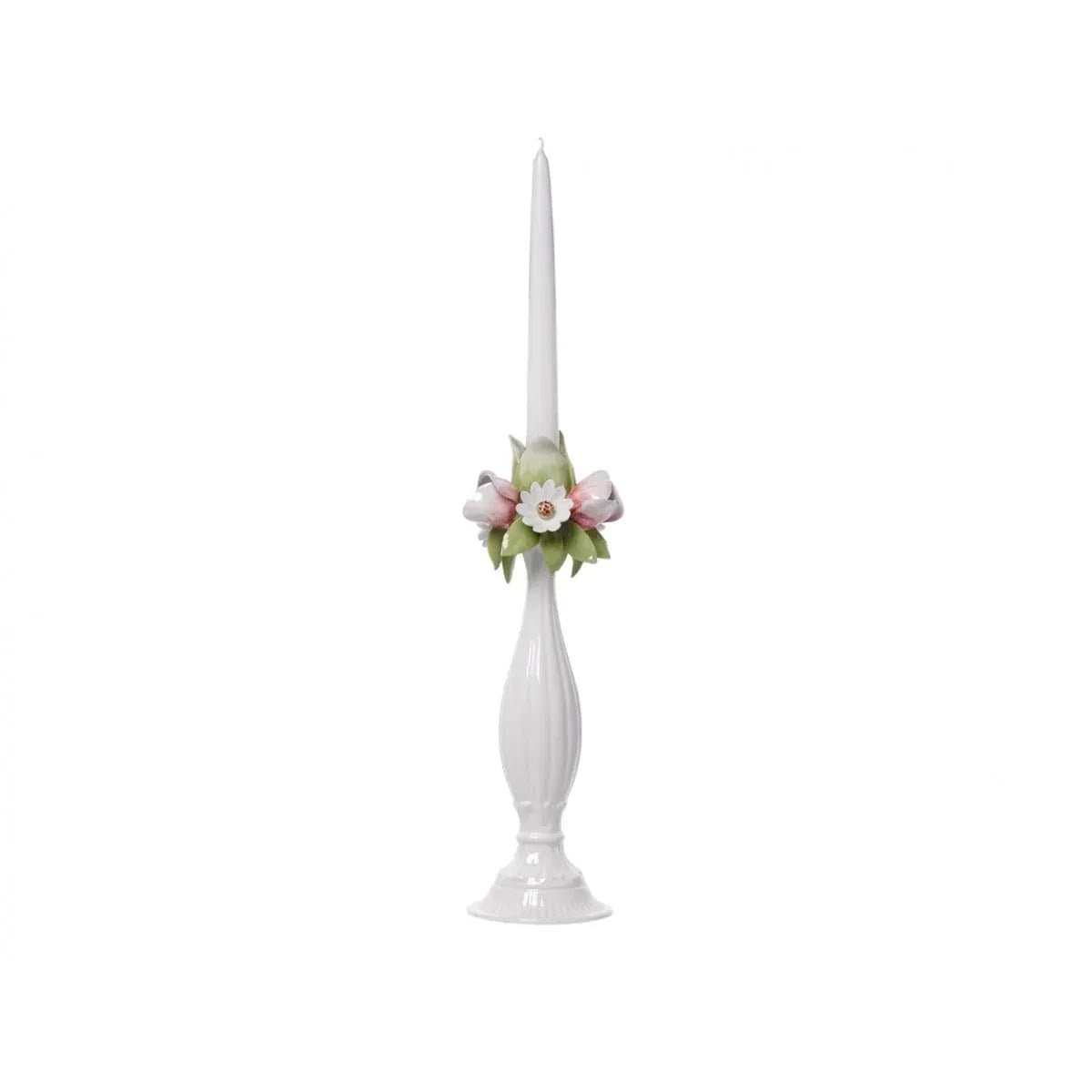 Candeliere Porcellana Tulipani Margherite Schonherr 31cm - 2