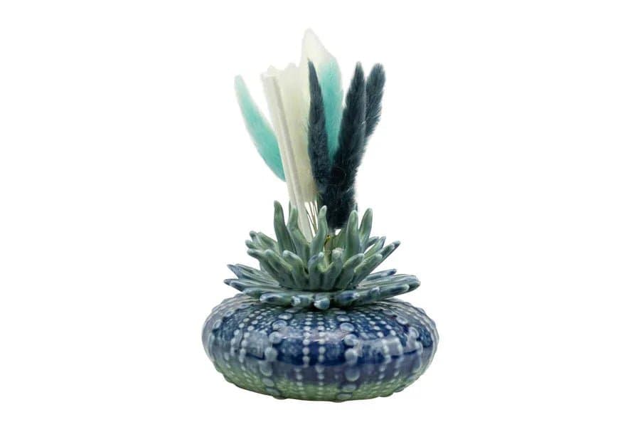 2 Pezzi Matrimonio Harmony Profumatore anemone ovale blue in Porcellana - 4