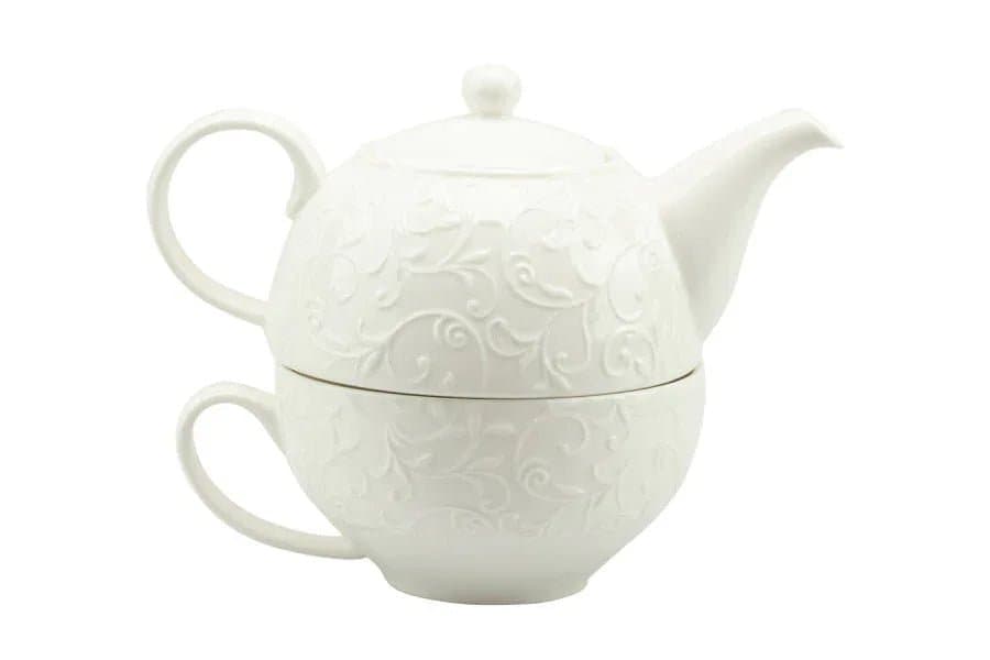 2 Pezzi Matrimonio Harmony Tea for one decalco floreale Porcellana - 4