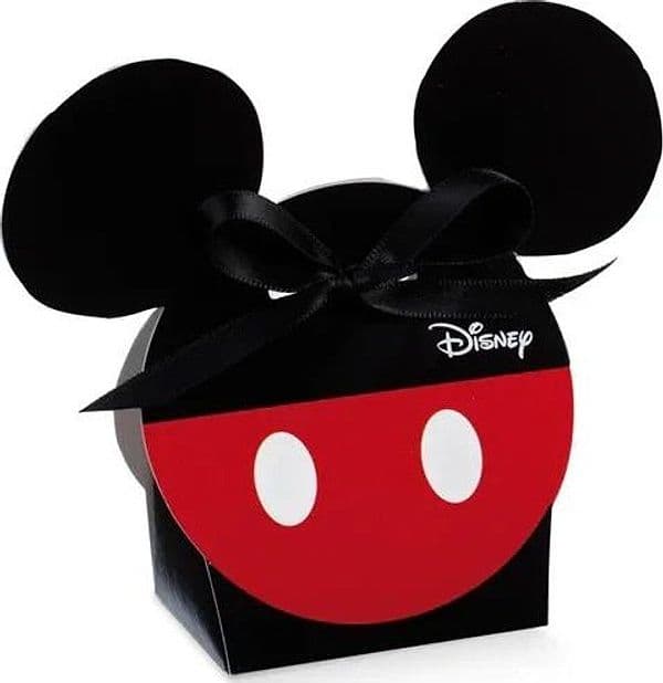 Scatolina Nascita Bimbo Disney Topolino Mickey Rosso e Nero - 2