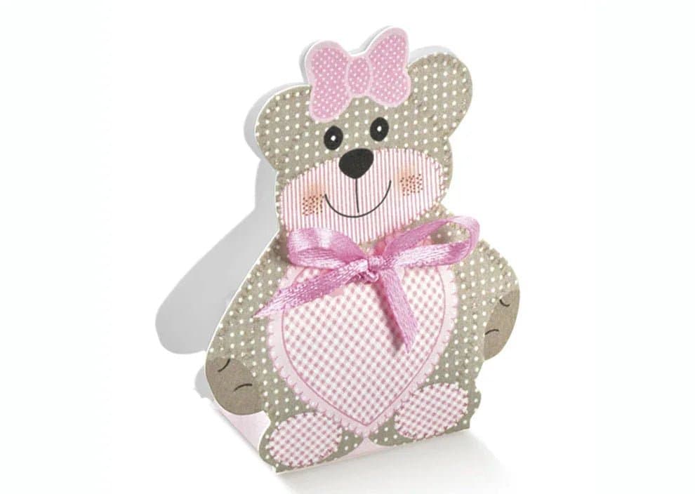 Scatolina Nascita Bimba Orsetta Florentina Teddy Bear Rosa - 2