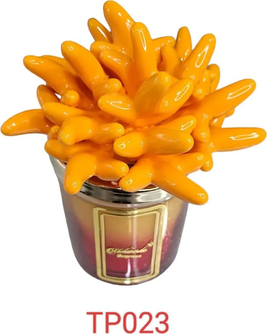 Candela Melaverde Arancione – Bomboniera Porcellana 200g - 2