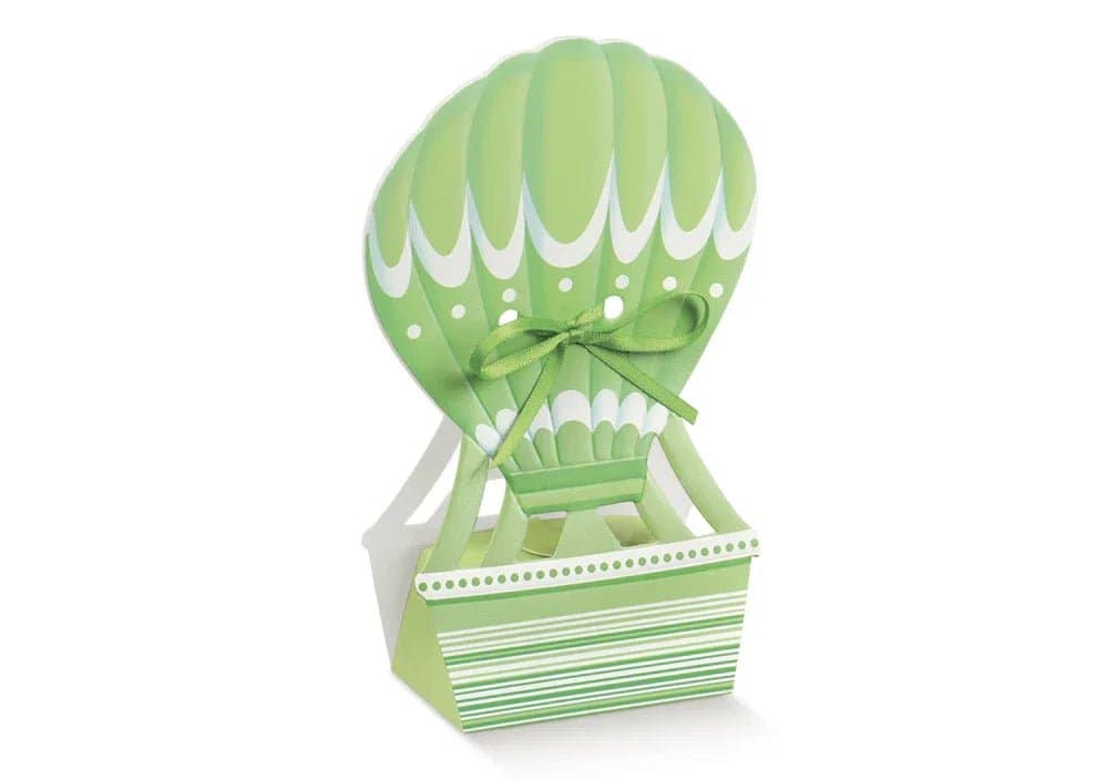 Scatolina Nascita Bimbo Bimba Mongolfiera Verde Florentina - 2