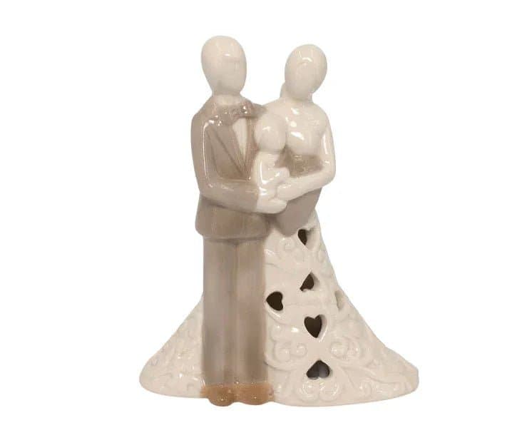 2 Pezzi Matrimonio Harmony Famiglia traforata con cuori  Porcellana - 4