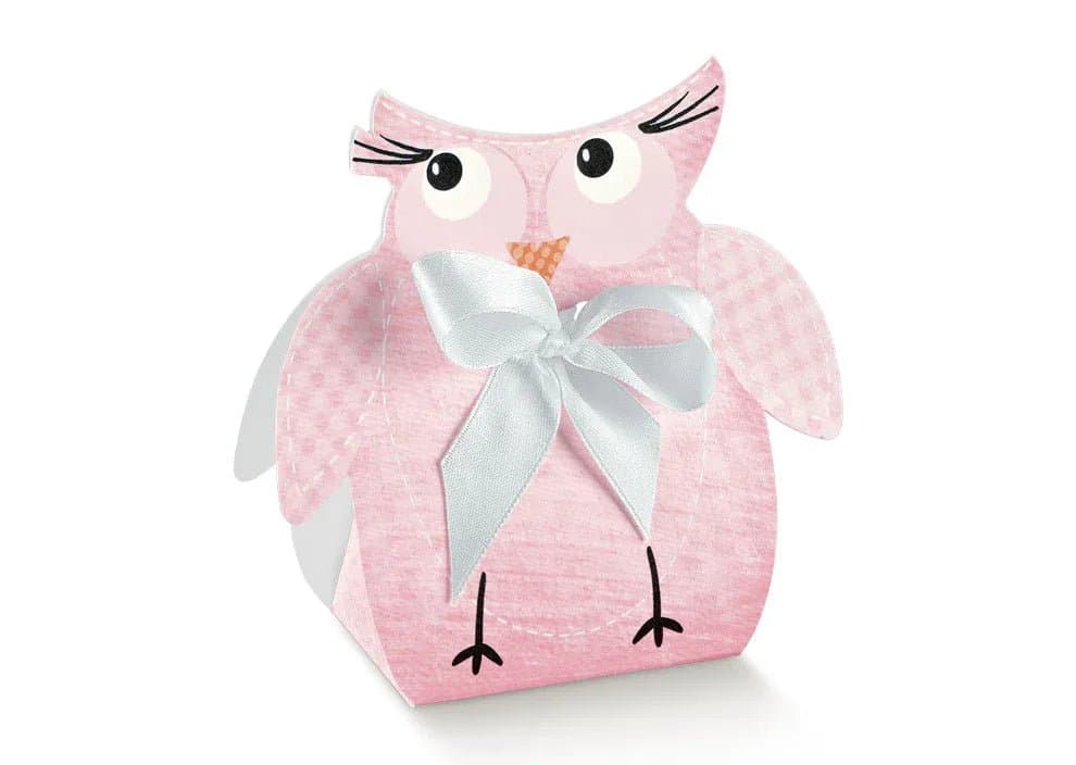Scatolina Nascita Bimba Gufo Florentina Rosa - 2