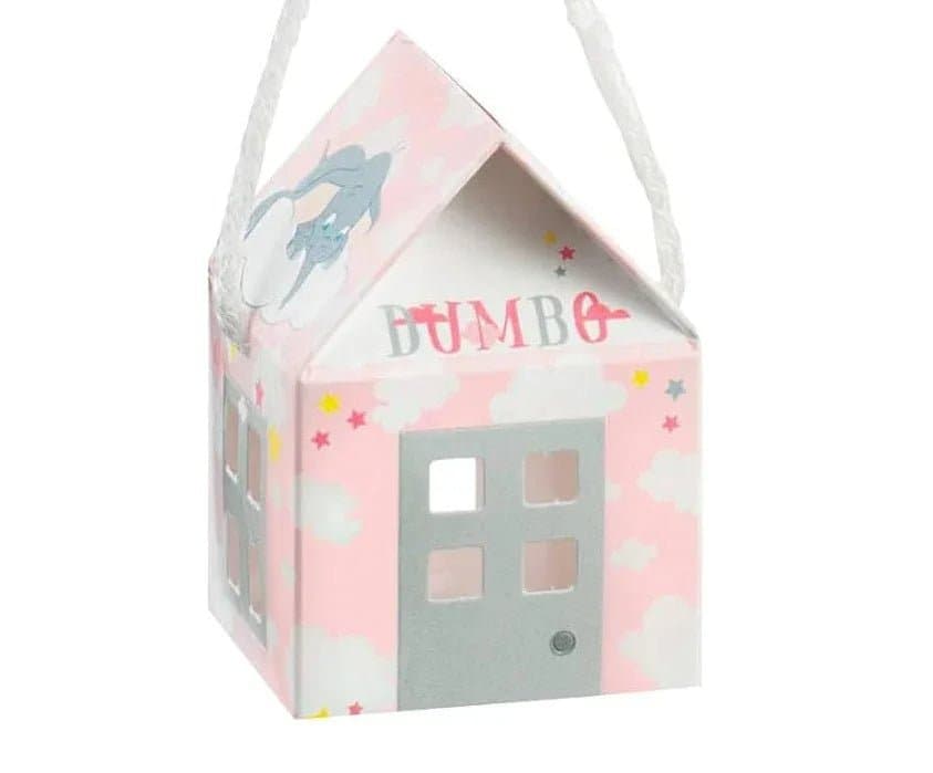 Scatolina Nascita Bimba Casetta con cordoncino Disney Dumbo elefante rosa - 2