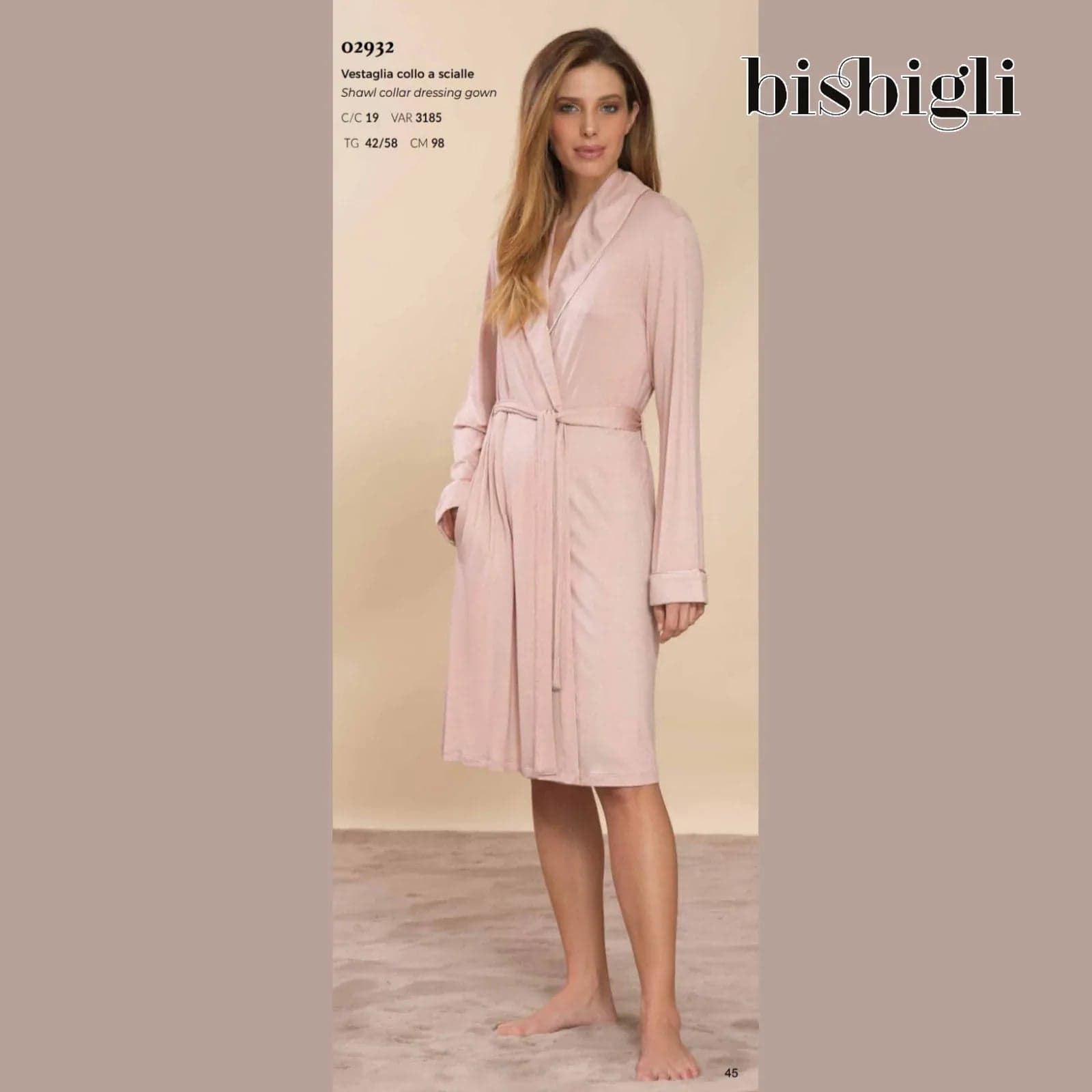 Vestaglia Bisbigli BP202932 42 95% VI 5% EA - 2