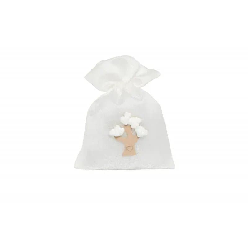 10 Pezzi Sacchetto Matrimonio Harmony lucido con albero  Cotone - 2