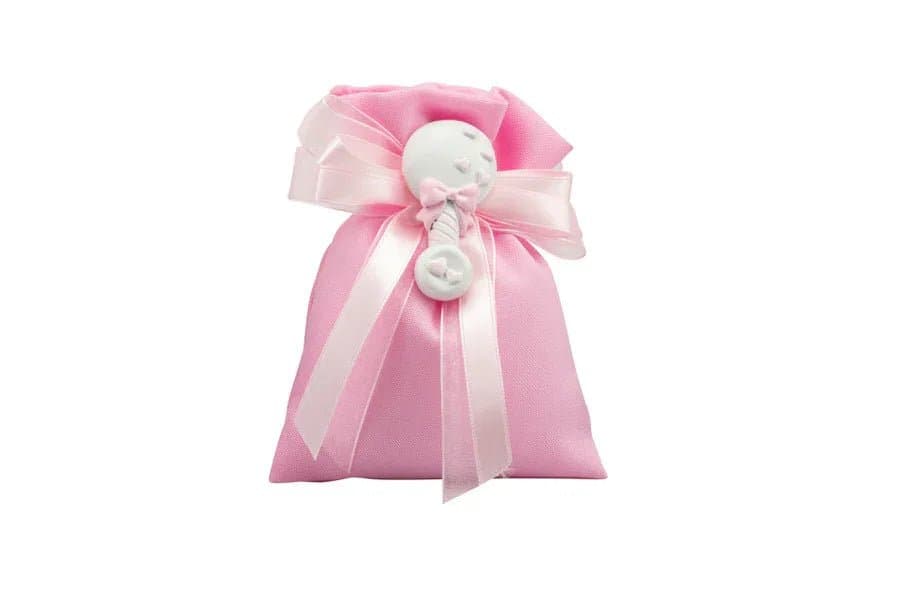 7 Pezzi Magnete Biberon/Sonaglio rosa Nascita Bimba - 2