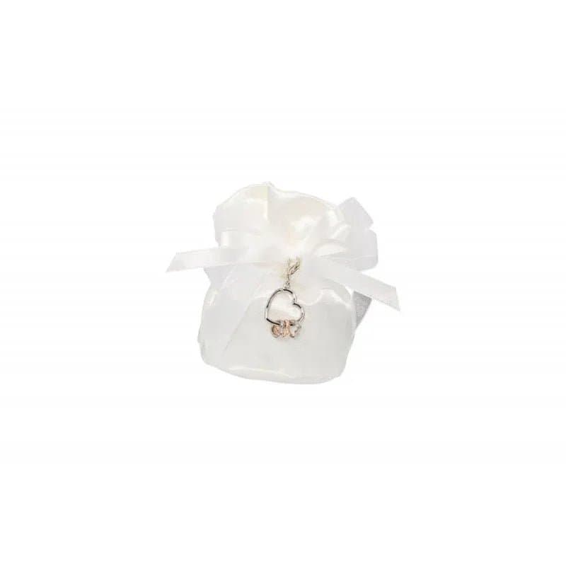 5 Pezzi Sacchetto Matrimonio Harmony Con cuore  Raso - 2