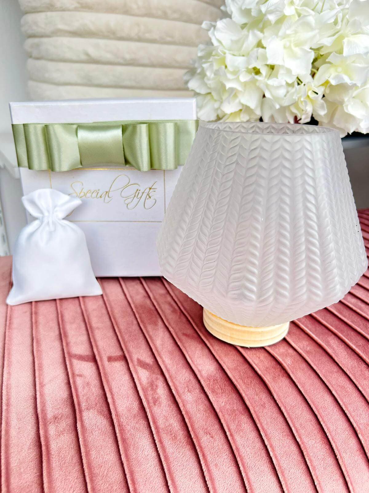 Lampada Bianca Vetro Special Gifts – Bomboniera 12,5x18 cm con Scatola - 3